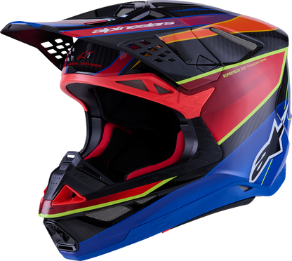 Alpinestars Supertech M10 Helmet with MIPS® - Era Gloss Blue/Red/Yellow Fluo - 2XL