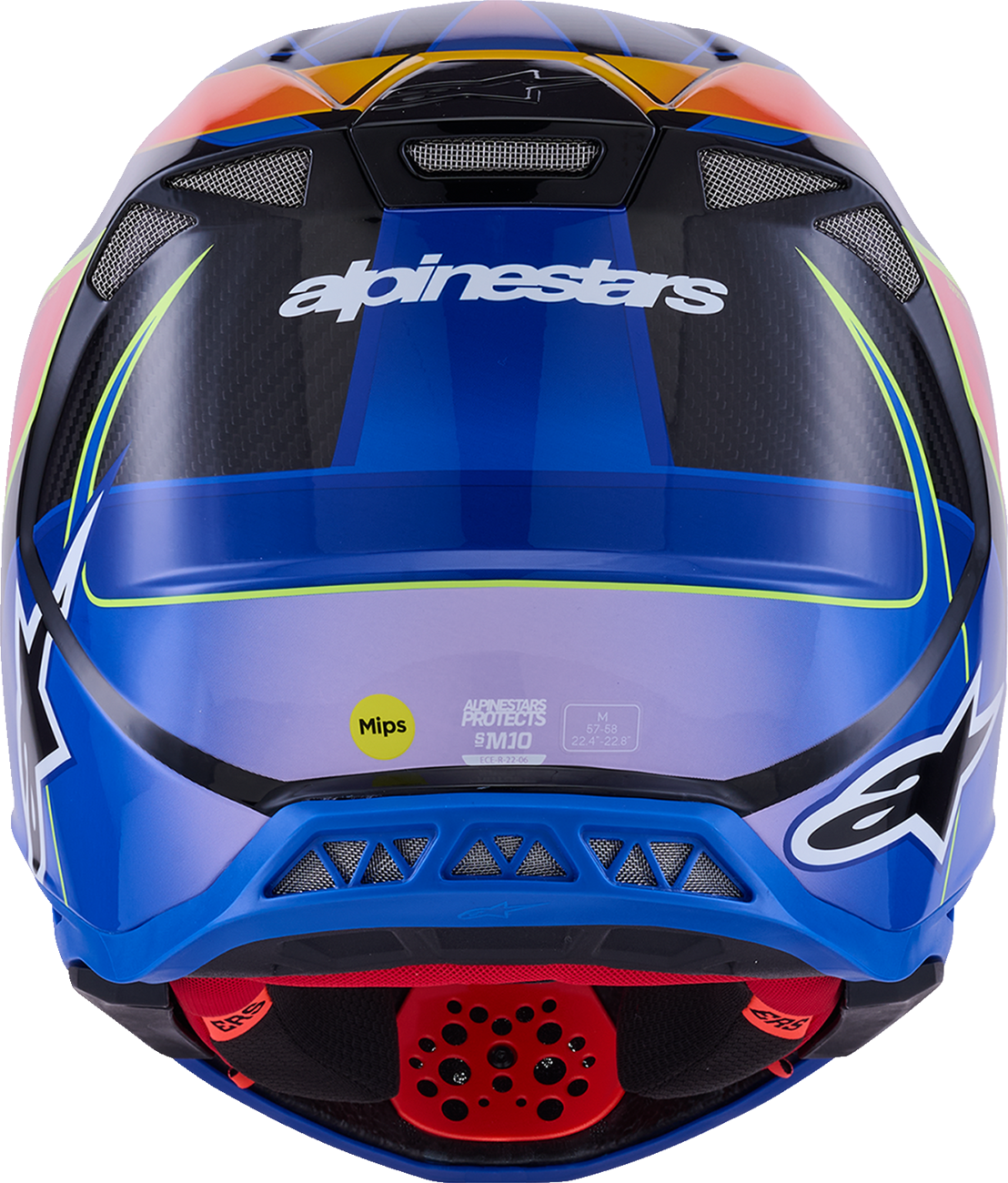 Alpinestars Supertech M10 Helmet with MIPS® - Era Gloss Blue/Red/Yellow Fluo - 2XL