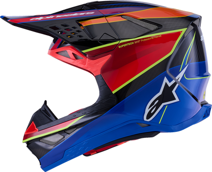 Alpinestars Supertech M10 Helmet with MIPS® - Era Gloss Blue/Red/Yellow Fluo - 2XL