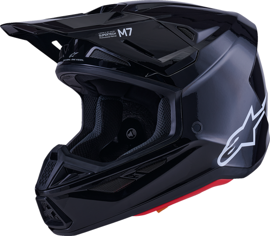 Alpinestars SM7 Helmet - Solid Gloss Black - Large (Part No. 8301426-1180-L)