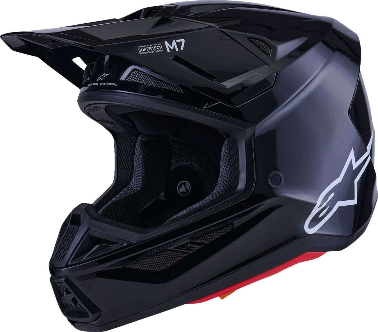 Alpinestars SM7 Helmet - Solid Gloss Black - XL (Part Number 8301426-1180-XL)