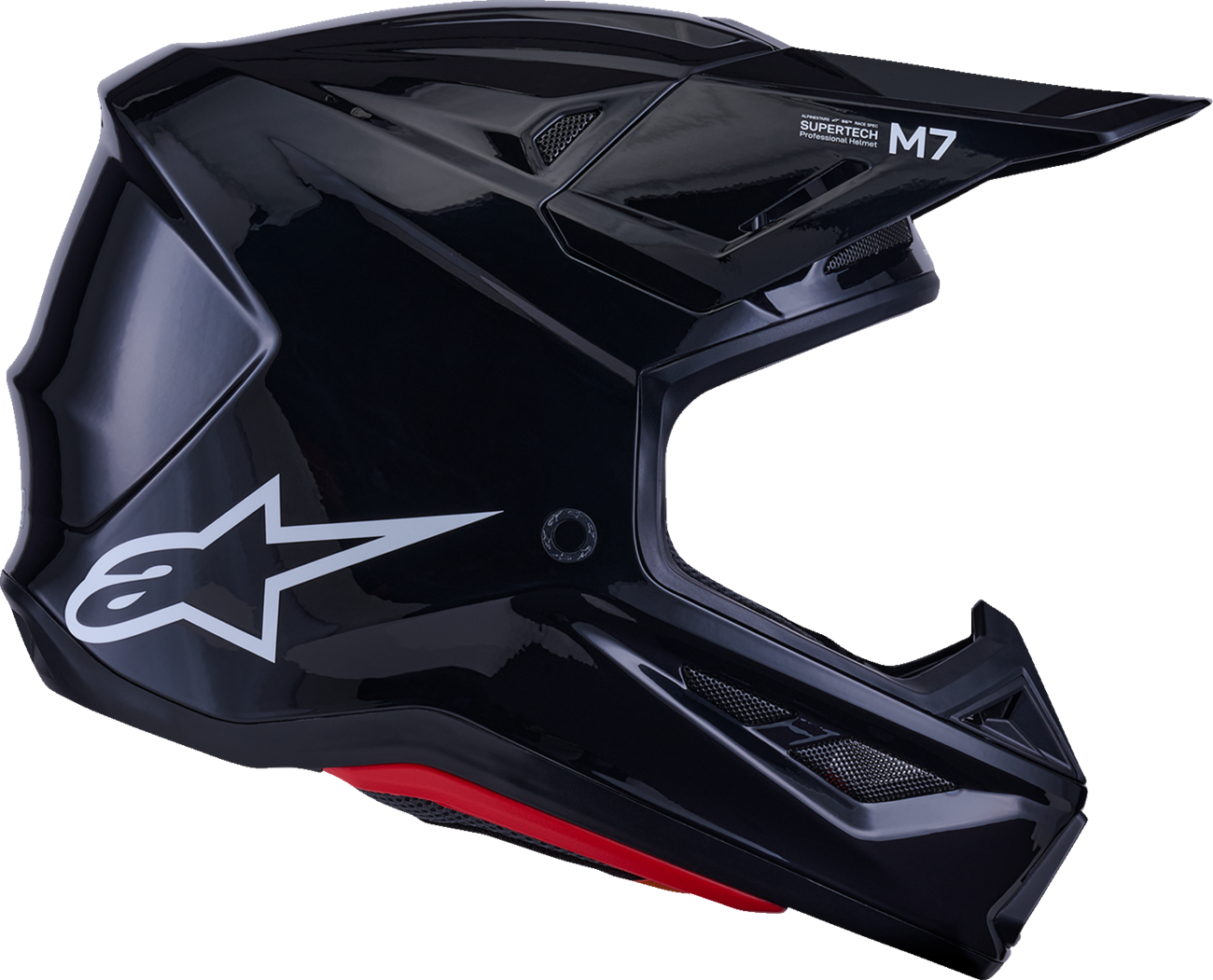 Alpinestars SM7 Helmet - Solid Gloss Black - XL (Part Number 8301426-1180-XL)