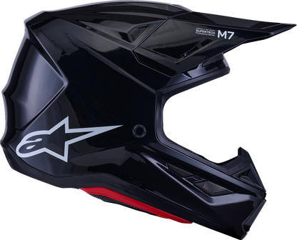 Alpinestars SM7 Helmet - Solid Gloss Black - XL (Part Number 8301426-1180-XL)