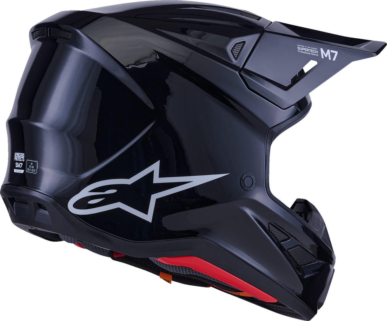 Alpinestars SM7 Helmet - Solid Gloss Black - XL (Part Number 8301426-1180-XL)