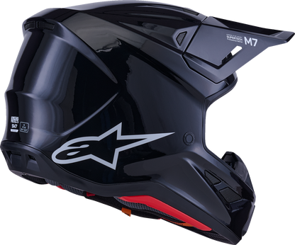 Alpinestars SM7 Helmet - Solid Gloss Black - XL (Part Number 8301426-1180-XL)