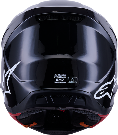 Alpinestars SM7 Helmet - Solid Gloss Black - XL (Part Number 8301426-1180-XL)