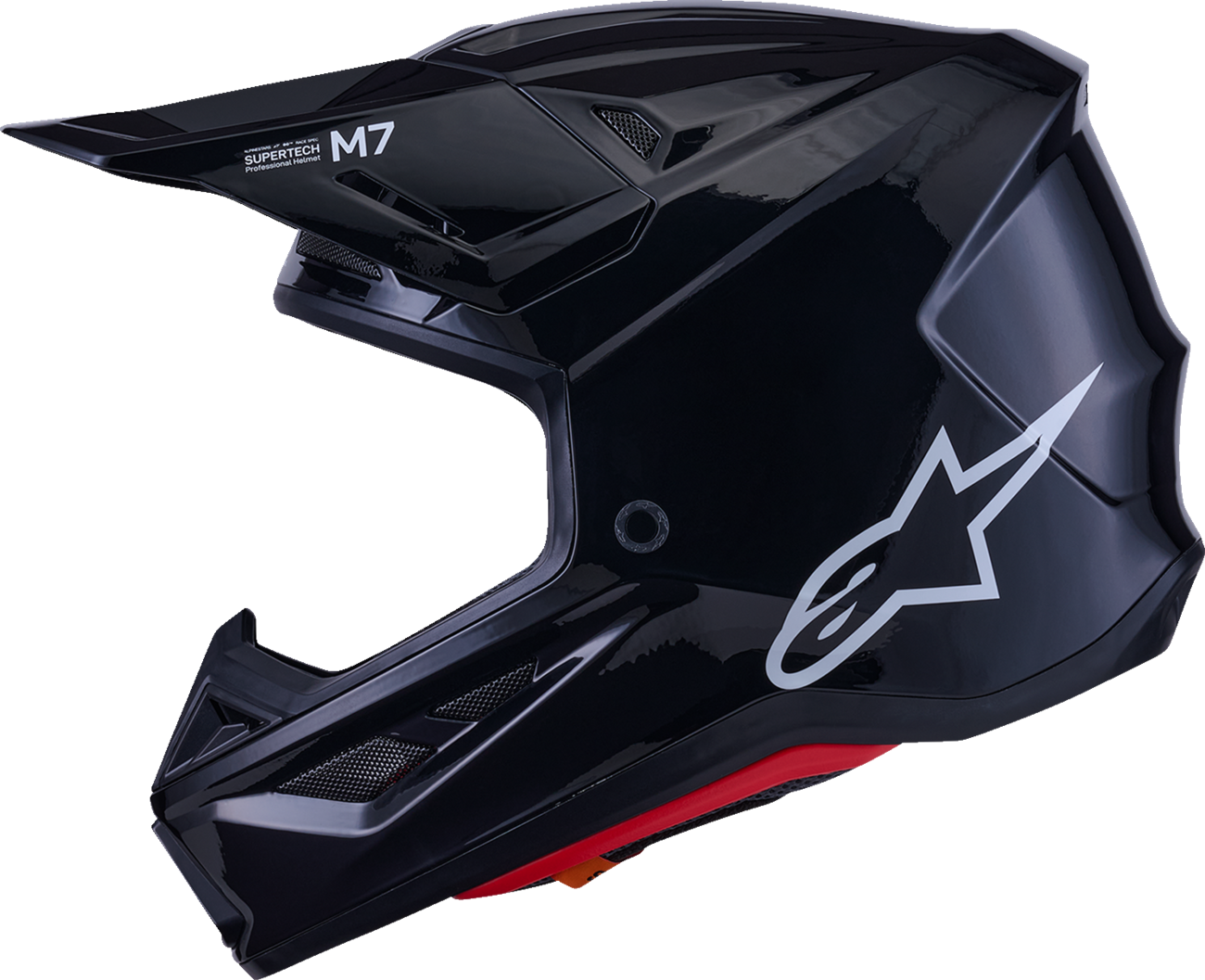 Alpinestars SM7 Helmet - Solid Gloss Black - XL (Part Number 8301426-1180-XL)