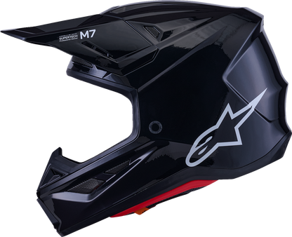 Alpinestars SM7 Helmet - Solid Gloss Black - XL (Part Number 8301426-1180-XL)