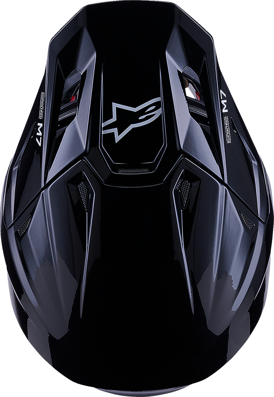 Alpinestars SM7 Helmet - Solid Gloss Black - XL (Part Number 8301426-1180-XL)
