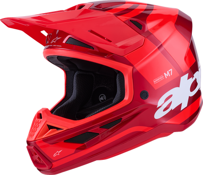 Alpinestars SM7 Core Helmet - Gloss Red, Extra Small (XS) - Superior Impact Protection and Ventilation