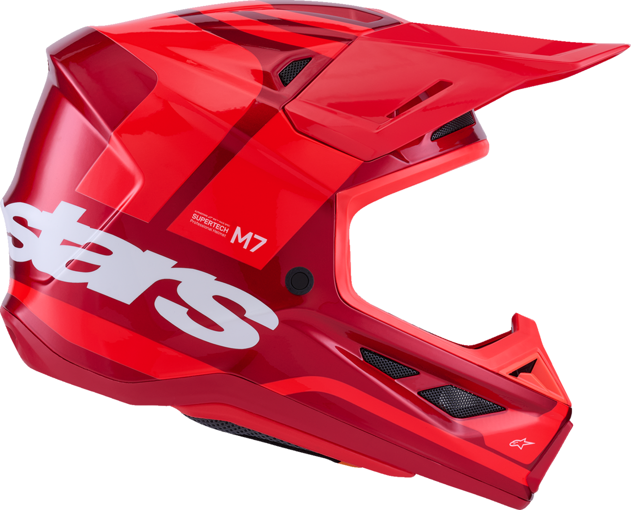 Alpinestars SM7 Core Helmet - Gloss Red, Extra Small (XS) - Superior Impact Protection and Ventilation