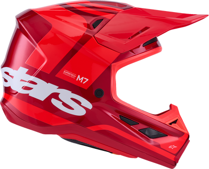 Alpinestars SM7 Core Helmet - Gloss Red, Extra Small (XS) - Superior Impact Protection and Ventilation