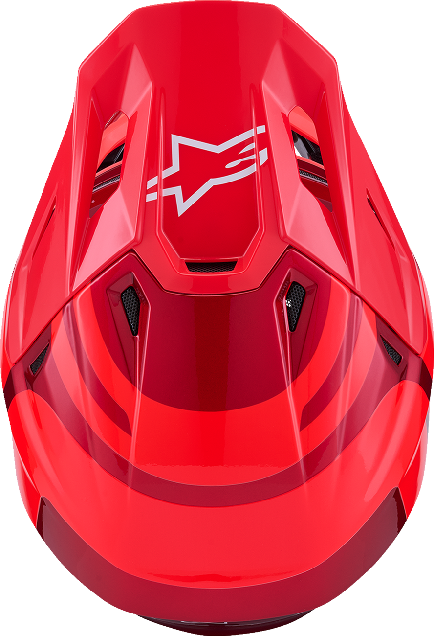 Alpinestars SM7 Core Helmet - Gloss Red, Extra Small (XS) - Superior Impact Protection and Ventilation