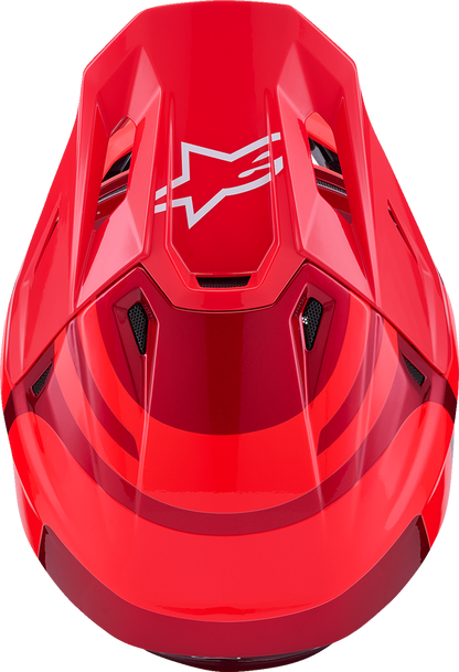 Alpinestars SM7 Core Helmet - Gloss Red, Extra Small (XS) - Superior Impact Protection and Ventilation