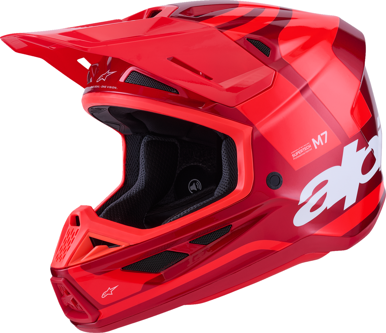 Alpinestars SM7 Helmet - Core Gloss Red 2XL with Superior Ventilation and Impact Protection