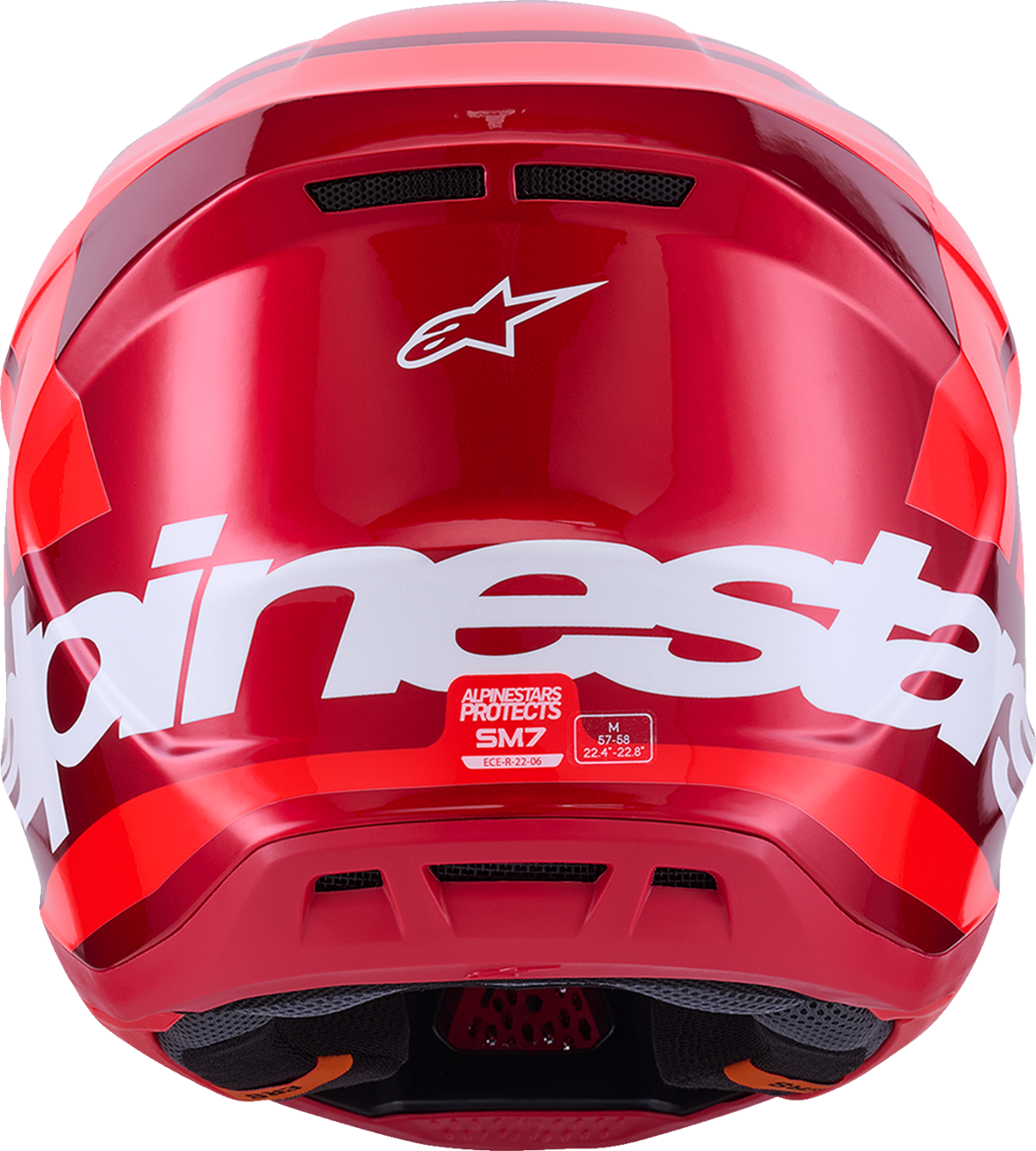 Alpinestars SM7 Helmet - Core Gloss Red 2XL with Superior Ventilation and Impact Protection