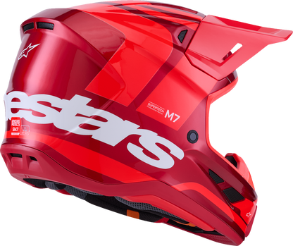 Alpinestars SM7 Helmet - Core Gloss Red 2XL with Superior Ventilation and Impact Protection