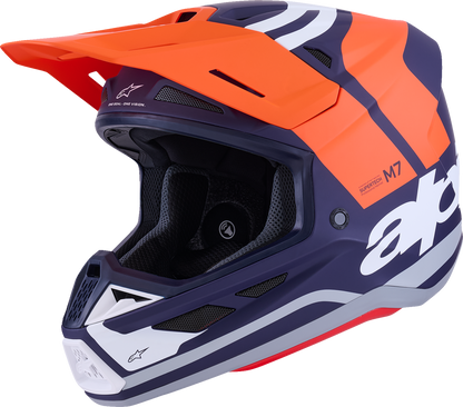 Alpinestars SM7 Helmet - Core Matte Orange/Blue Large (Part #8301826-408-L)