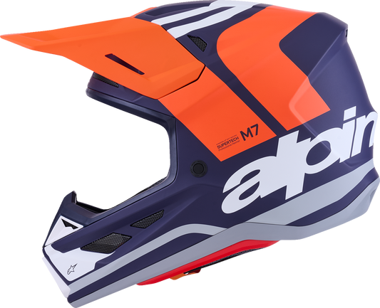 Alpinestars SM7 Helmet - Core Matte Orange/Blue Large (Part #8301826-408-L)