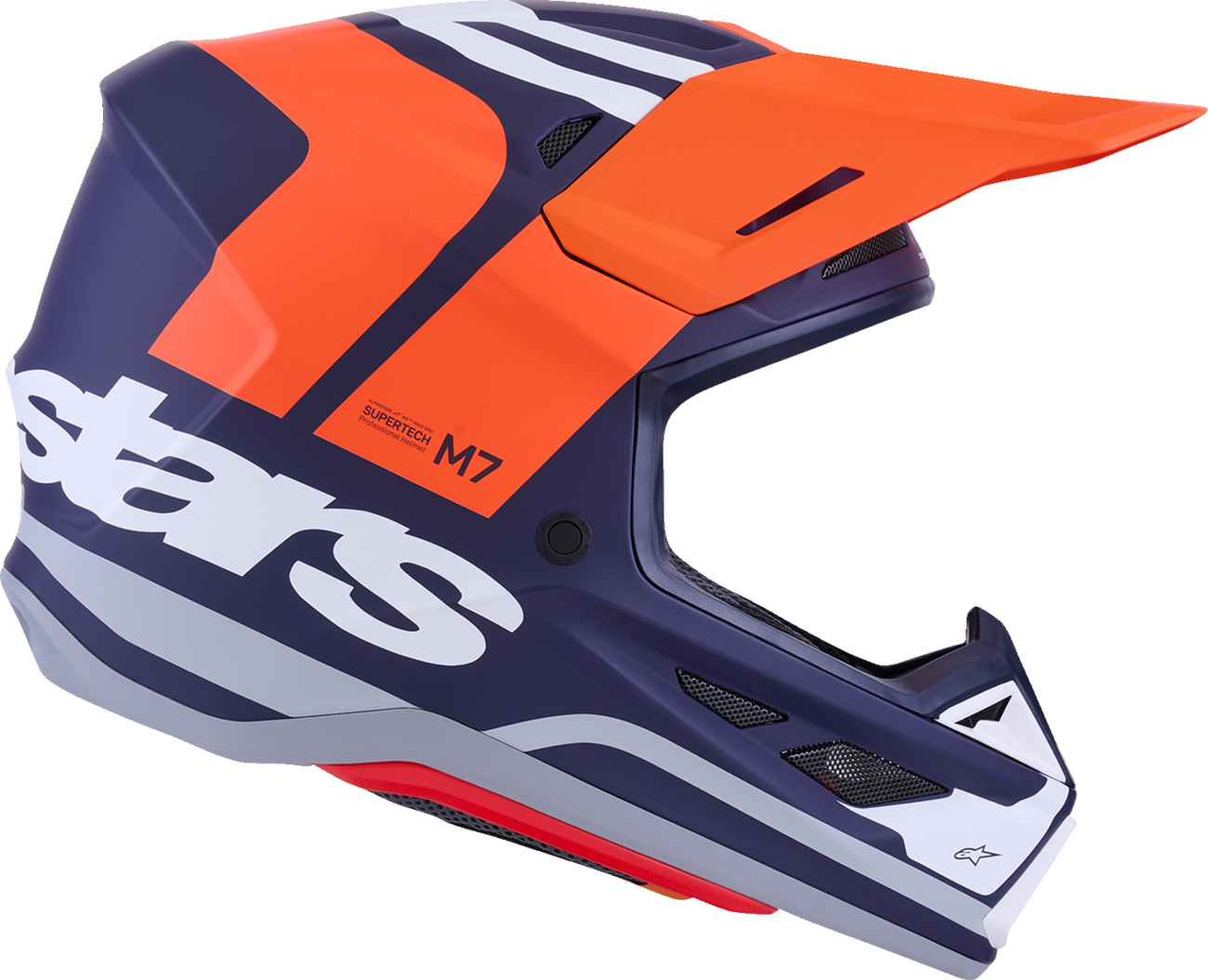 Alpinestars SM7 Helmet - Core Matte Orange/Blue Large (Part #8301826-408-L)