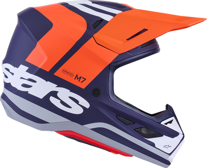 Alpinestars SM7 Helmet - Core Matte Orange/Blue Large (Part #8301826-408-L)