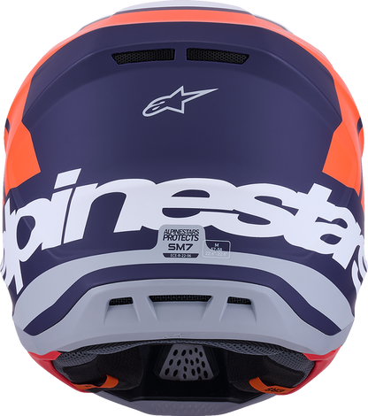 Alpinestars SM7 Helmet - Core Matte Orange/Blue 2XL - Lightweight Off-Road Racing Headgear