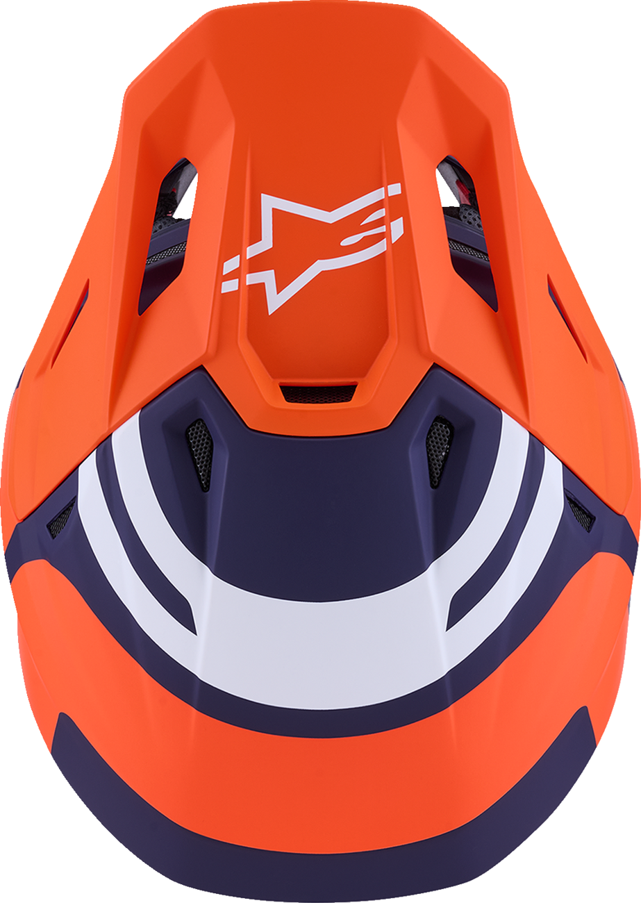 Alpinestars SM7 Helmet - Core Matte Orange/Blue 2XL - Lightweight Off-Road Racing Headgear