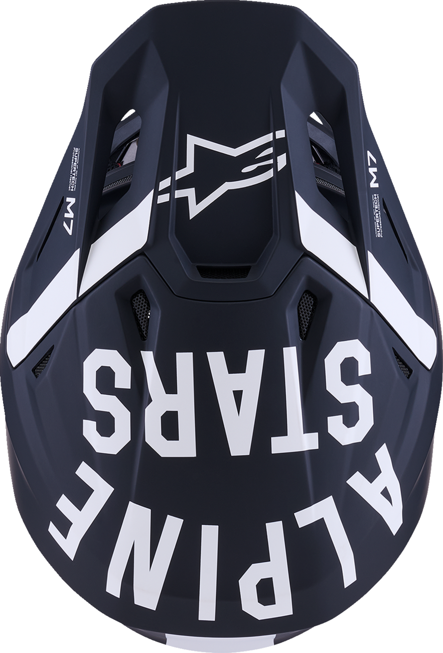 Alpinestars SM7 Helmet - Dasher Matte Black/White Medium (Part #8302226-1121-M)