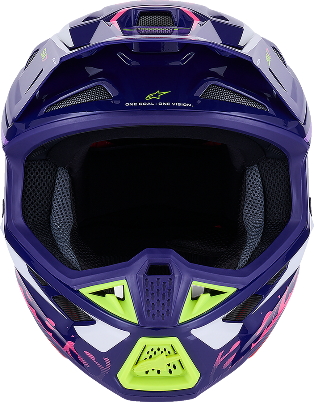 Alpinestars SM7 Helmet - Deed Gloss Purple/Pink Medium - Lightweight Off-Road Racing Helmet with Superior Ventilation and Impact Protection