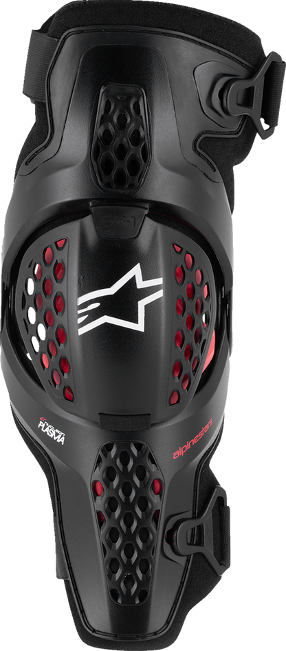 Alpinestars SX-1 Plasma Knee Guards - Black/Red/Cool Gray, Size S/M