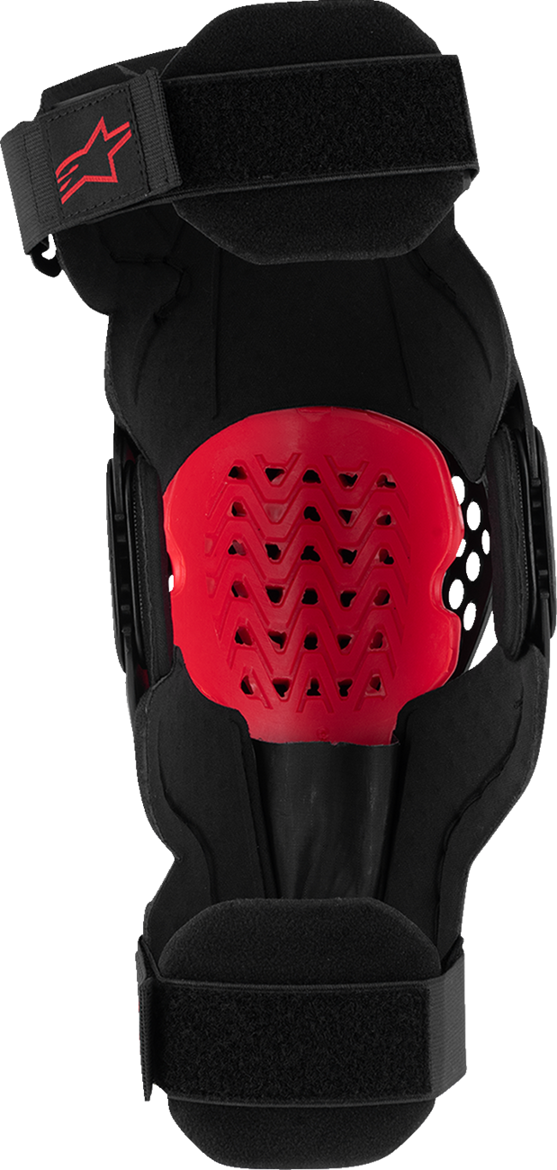 Alpinestars SX-1 Plasma Knee Guards - Black/Red/Cool Gray, Size S/M