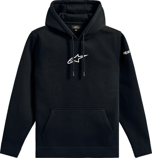 Alpinestars Frontal Pullover Hoodie 2XL - Black with Gradation Fade Print and Logo Details