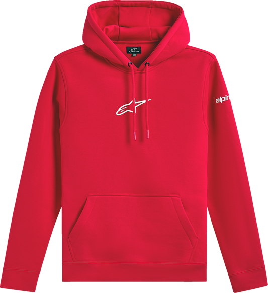 Alpinestars Frontal Pullover Hoodie 2XL - Red with Gradient Fade Print and Logo Details