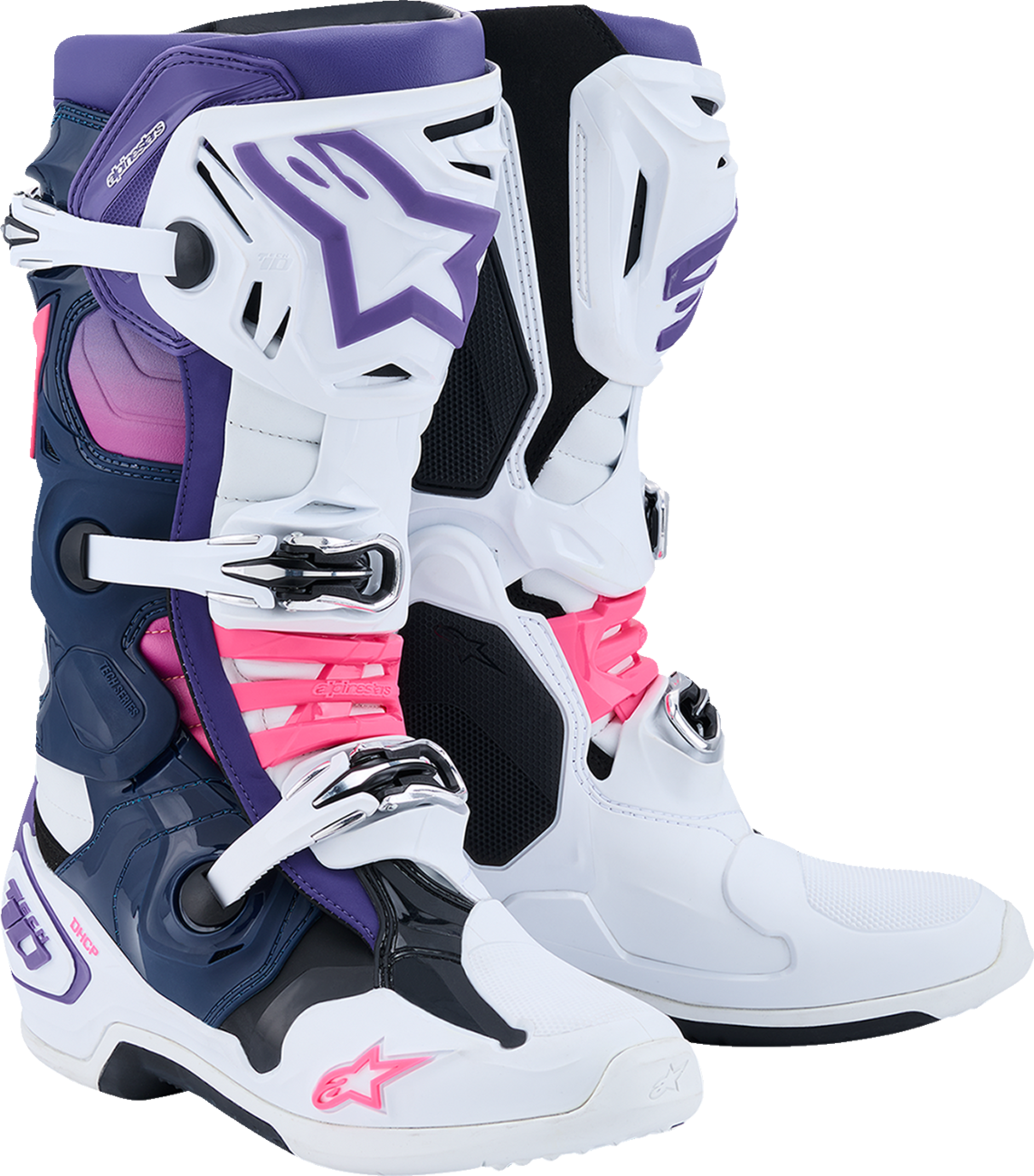 ALPINESTARS Tech 10 Boots - White/Violet/Navy/Pink Fluorescent - US 7 / EU 40.5 2010020-2780-7