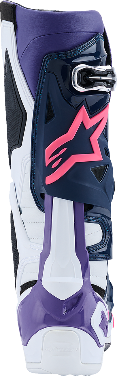 ALPINESTARS Tech 10 Boots - White/Violet/Navy/Pink Fluorescent - US 7 / EU 40.5 2010020-2780-7