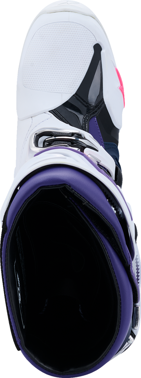 ALPINESTARS Tech 10 Boots - White/Violet/Navy/Pink Fluorescent - US 7 / EU 40.5 2010020-2780-7