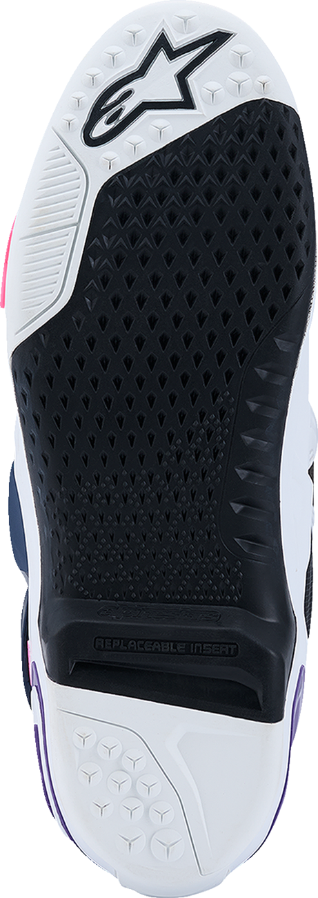 ALPINESTARS Tech 10 Boots - White/Violet/Navy/Pink Fluorescent - US 7 / EU 40.5 2010020-2780-7