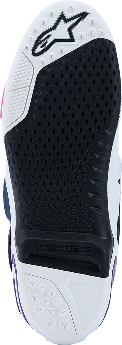 ALPINESTARS Tech 10 Boots - White/Violet/Navy/Pink Fluorescent - US 7 / EU 40.5 2010020-2780-7
