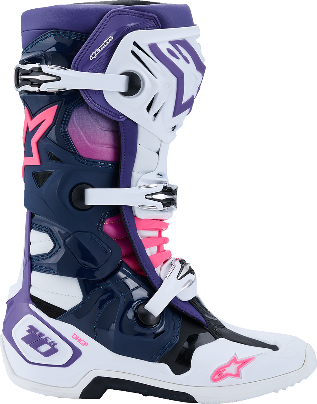 ALPINESTARS Tech 10 Boots - White/Violet/Navy/Pink Fluorescent - US 7 / EU 40.5 2010020-2780-7