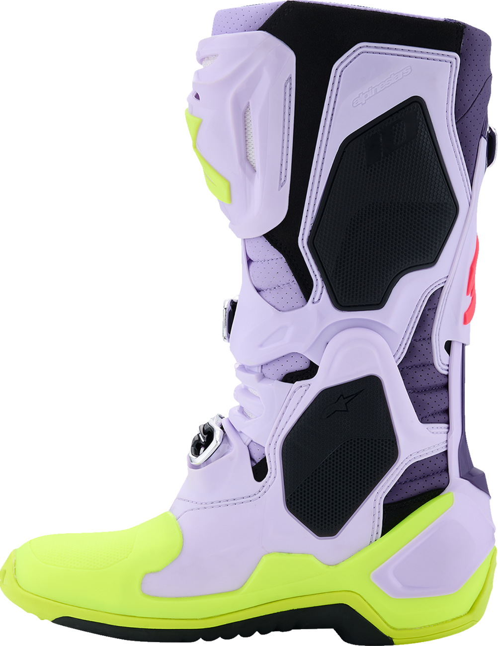 Alpinestars Tech 10 Supervented Boots - Purple/Fluorescent Yellow/Diva Pink, US 13 / EU 48