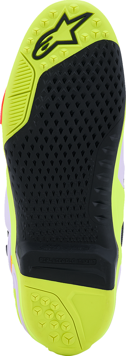 Alpinestars Tech 10 Supervented Boots - Purple/Fluorescent Yellow/Diva Pink, US 13 / EU 48