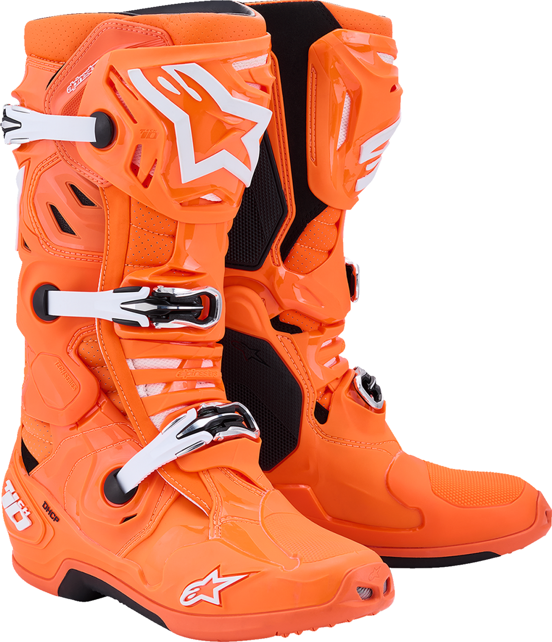 Alpinestars Tech 10 Supervented Off-Road Boots - Fluorescent Orange/Black/White, US 12 / EU 47