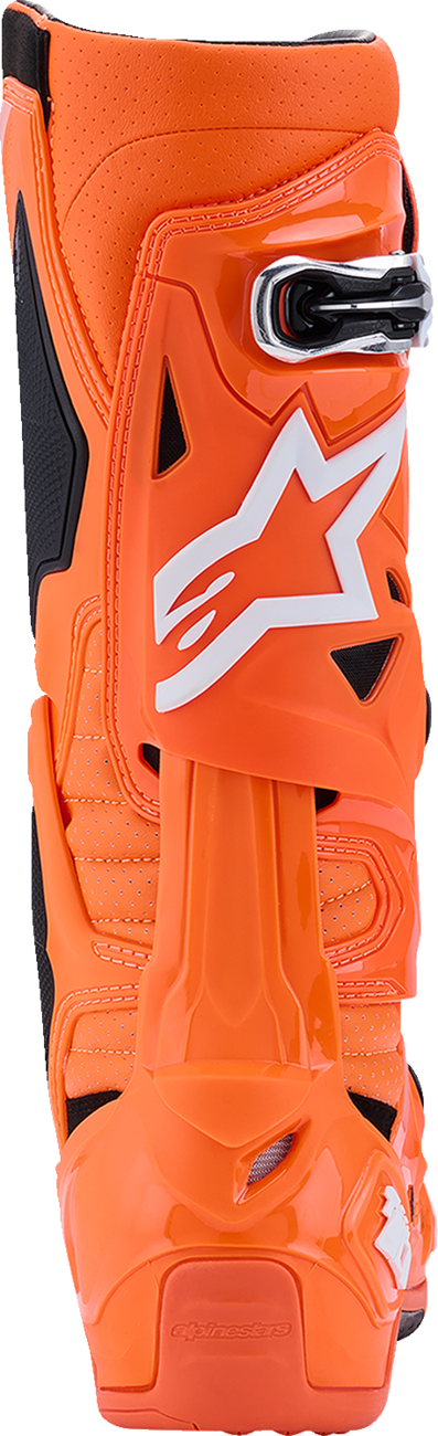 Alpinestars Tech 10 Supervented Off-Road Boots - Fluorescent Orange/Black/White, US 12 / EU 47