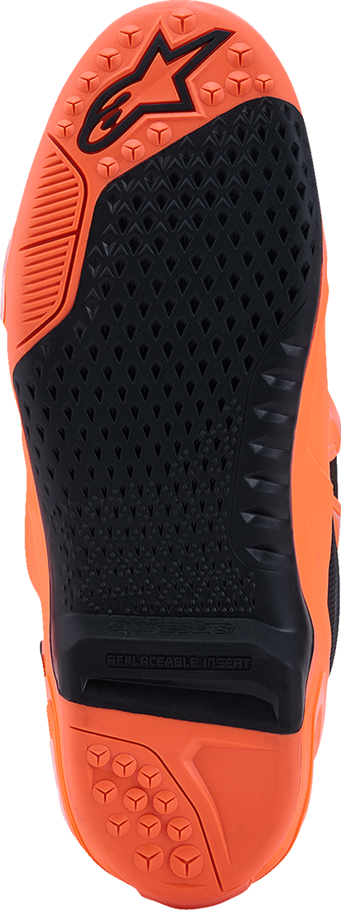 Alpinestars Tech 10 Supervented Off-Road Boots - Fluorescent Orange/Black/White, US 12 / EU 47