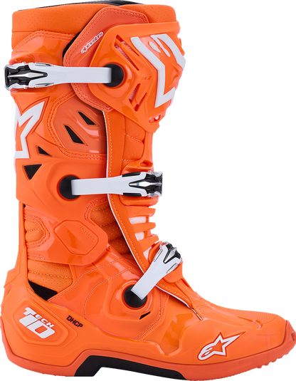 Alpinestars Tech 10 Supervented Off-Road Boots - Fluorescent Orange/Black/White, US 12 / EU 47