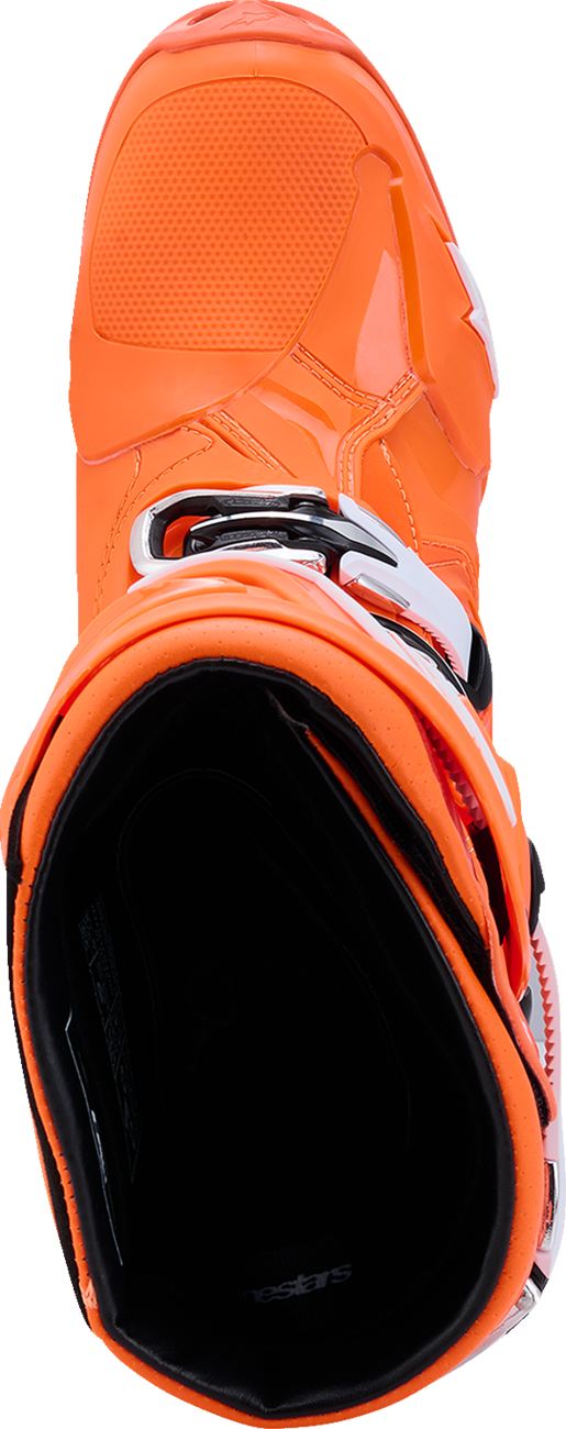 Alpinestars Tech 10 Supervented Off-Road Boots - Fluorescent Orange/Black/White, US 12 / EU 47