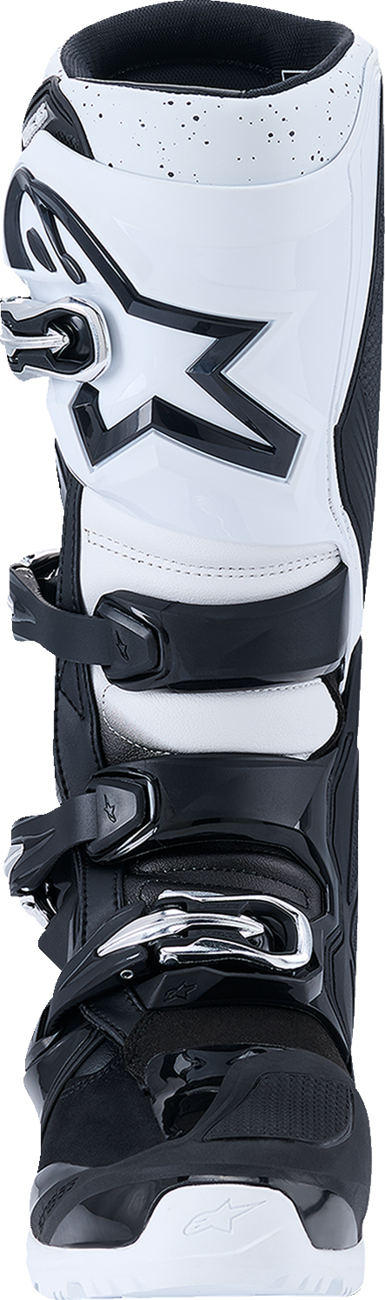 Alpinestars Tech 7 Enduro Boots - Black/White US Size 7 | Durable, Flexible & Impact-Resistant Off-Road Motorcycle Gear