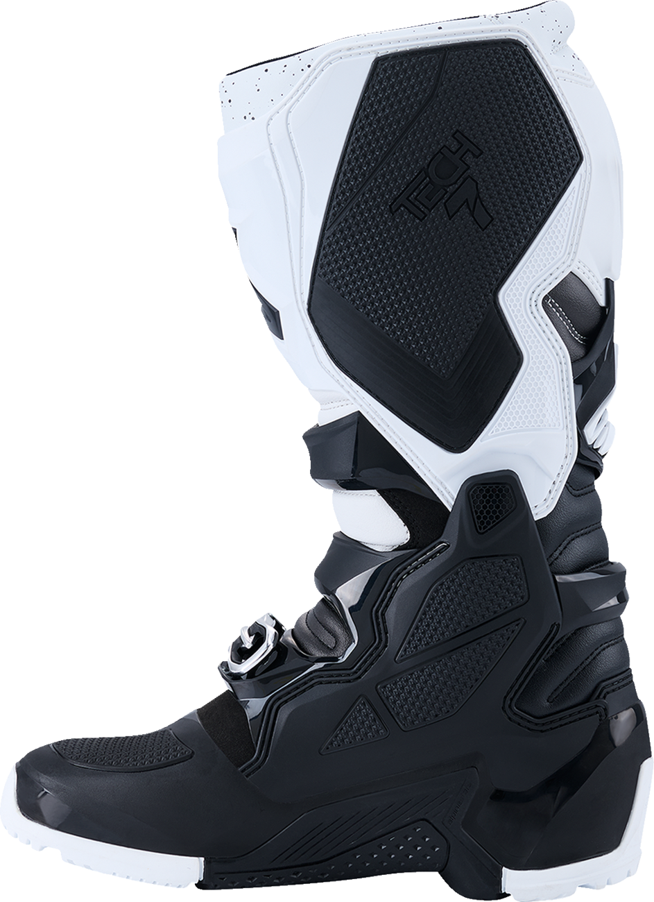 Alpinestars Tech 7 Enduro Boots - Black/White US Size 7 | Durable, Flexible & Impact-Resistant Off-Road Motorcycle Gear