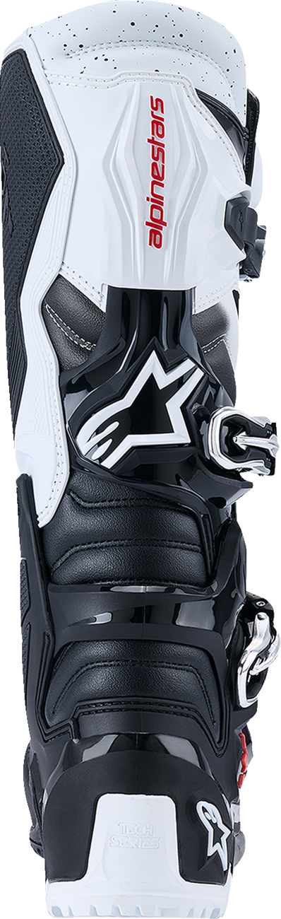 Alpinestars Tech 7 Enduro Boots - Black/White US Size 7 | Durable, Flexible & Impact-Resistant Off-Road Motorcycle Gear