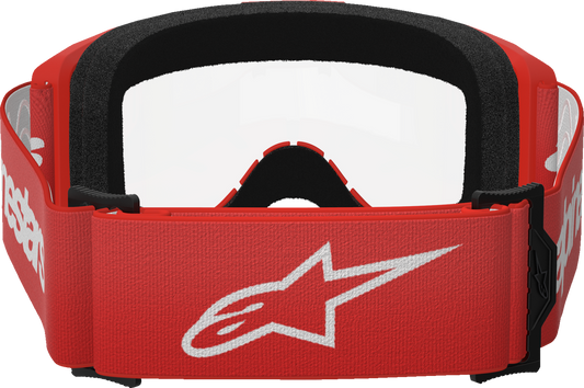 Alpinestars GOGGLES Vision 3 Goggle - Red Frame with Clear Lens, Part 5103325-3067